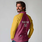 Custom Queensland Bowls Australia Long Sleeve Polo Shirt Go Champions QLD Kookaburra - Aussie Hoodie