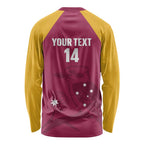 Custom Queensland Bowls Australia Long Sleeve Shirt Go Champions QLD Kookaburra - Aussie Hoodie