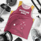 Custom Queensland Bowls Australia Men Tank Top Go Champions QLD Kookaburra - Aussie Hoodie