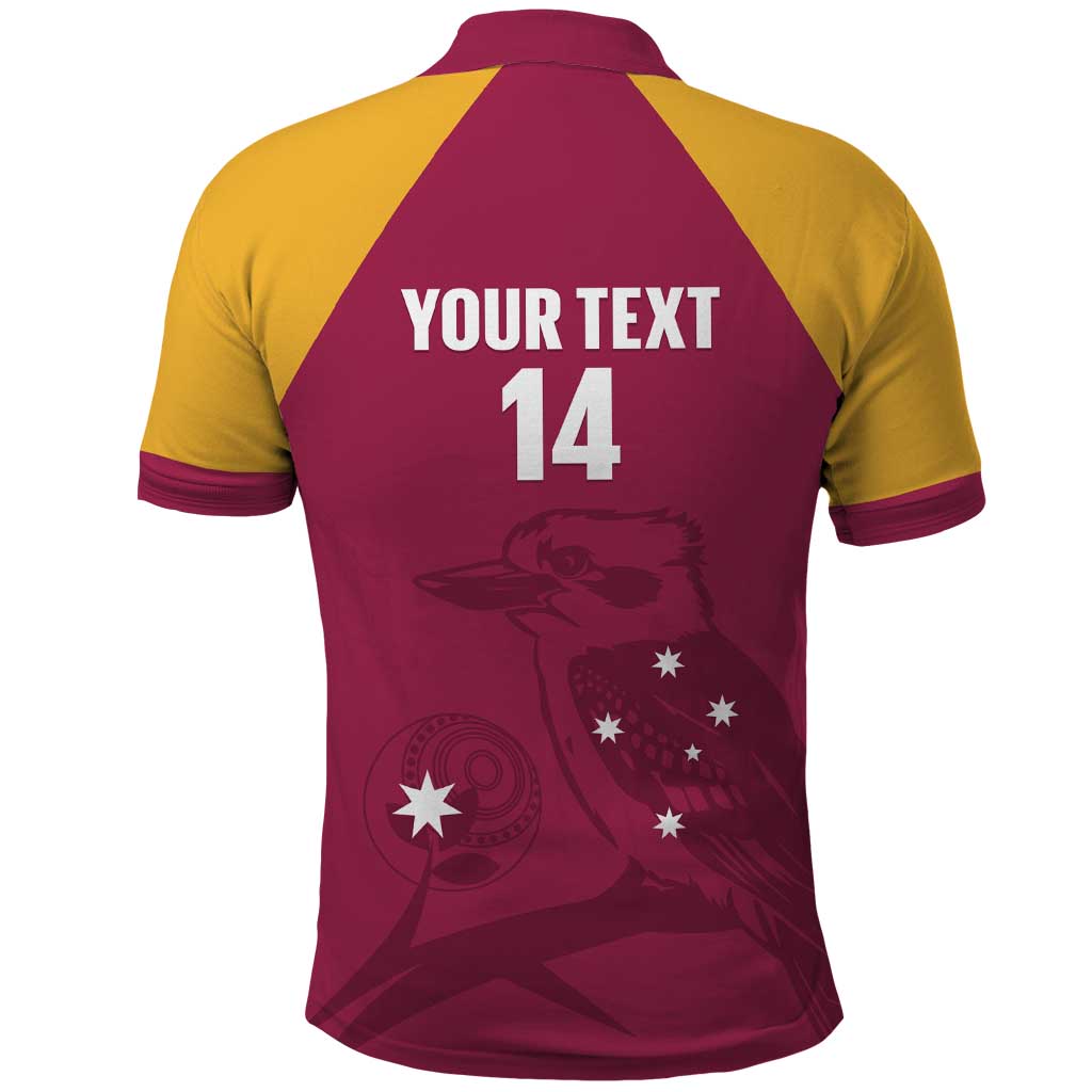 Custom Queensland Bowls Australia Polo Shirt Go Champions QLD Kookaburra - Aussie Hoodie