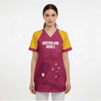 Custom Queensland Bowls Australia Scrub Top Go Champions QLD Kookaburra - Aussie Hoodie