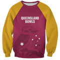Custom Queensland Bowls Australia Sweatshirt Go Champions QLD Kookaburra - Aussie Hoodie
