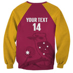 Custom Queensland Bowls Australia Sweatshirt Go Champions QLD Kookaburra - Aussie Hoodie