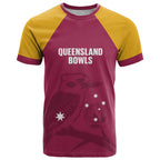 Custom Queensland Bowls Australia T Shirt Go Champions QLD Kookaburra - Aussie Hoodie