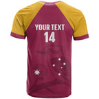 Custom Queensland Bowls Australia T Shirt Go Champions QLD Kookaburra - Aussie Hoodie