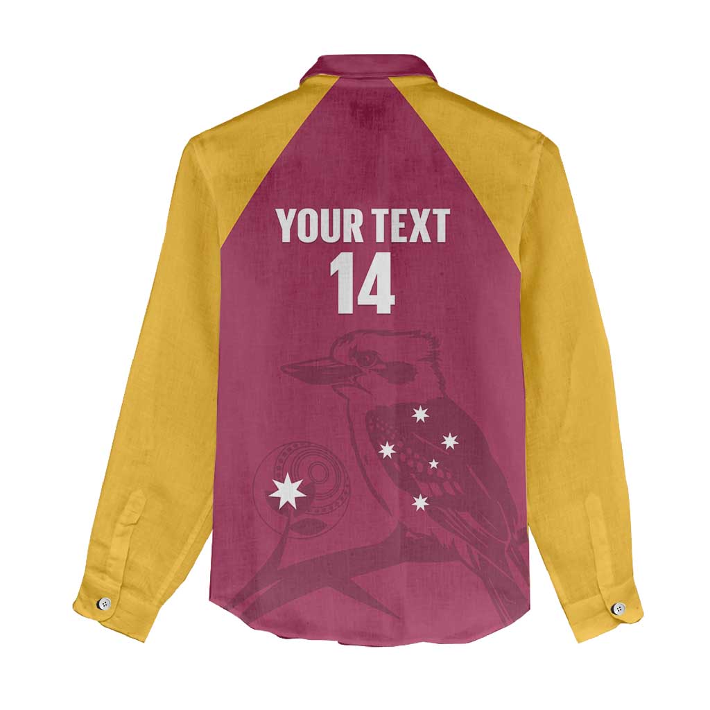 Custom Queensland Bowls Australia Women Casual Shirt Go Champions QLD Kookaburra - Aussie Hoodie