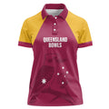Custom Queensland Bowls Australia Women Polo Shirt Go Champions QLD Kookaburra - Aussie Hoodie