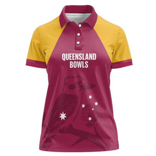 Custom Queensland Bowls Australia Women Polo Shirt Go Champions QLD Kookaburra - Aussie Hoodie