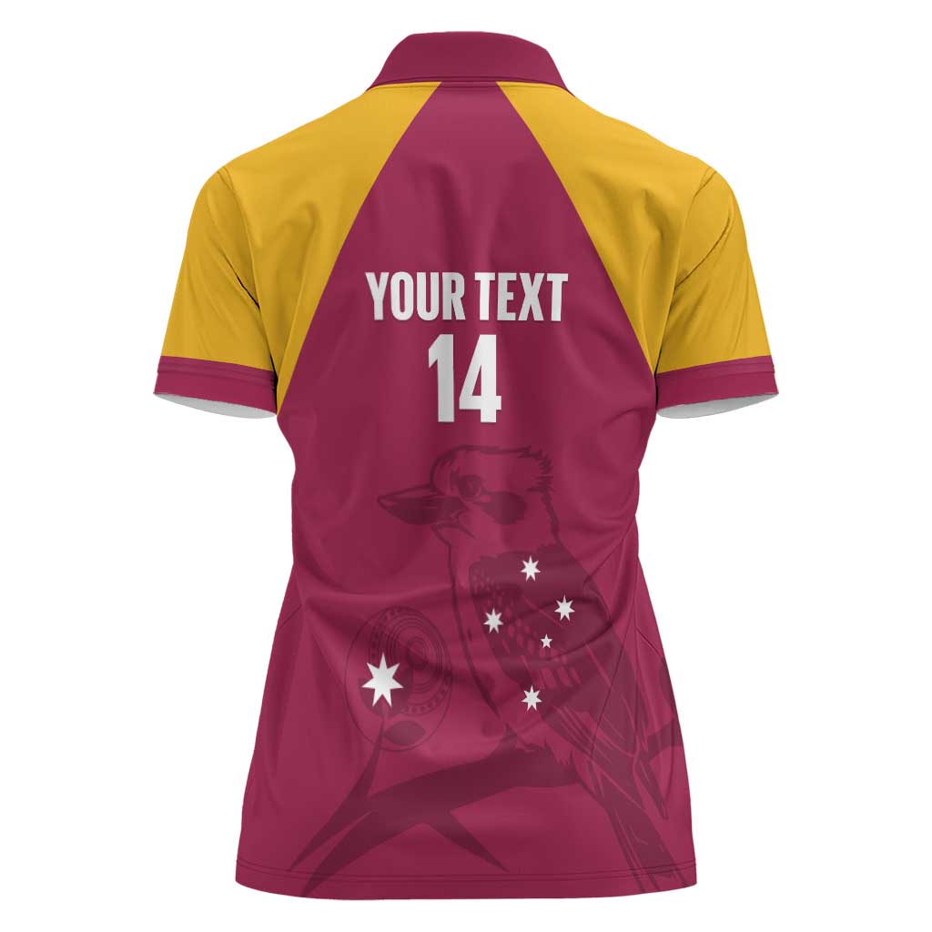 Custom Queensland Bowls Australia Women Polo Shirt Go Champions QLD Kookaburra - Aussie Hoodie
