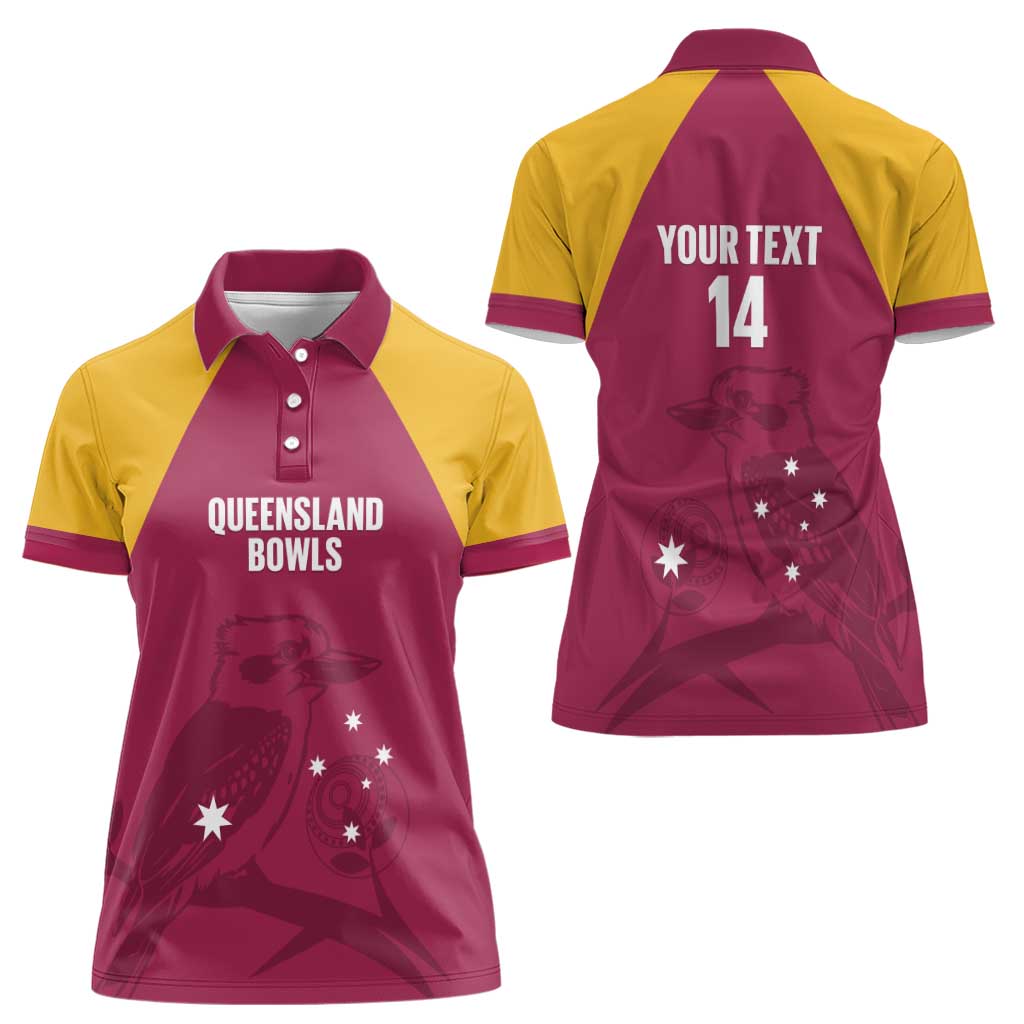 Custom Queensland Bowls Australia Women Polo Shirt Go Champions QLD Kookaburra - Aussie Hoodie