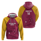 Custom Queensland Bowls Australia Zip Hoodie Go Champions QLD Kookaburra - Aussie Hoodie
