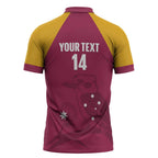 Custom Queensland Bowls Australia Zipper Polo Shirt Go Champions QLD Kookaburra - Aussie Hoodie