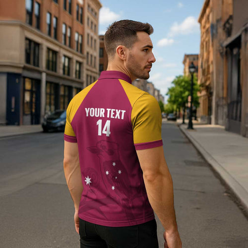 Custom Queensland Bowls Australia Zipper Polo Shirt Go Champions QLD Kookaburra - Aussie Hoodie