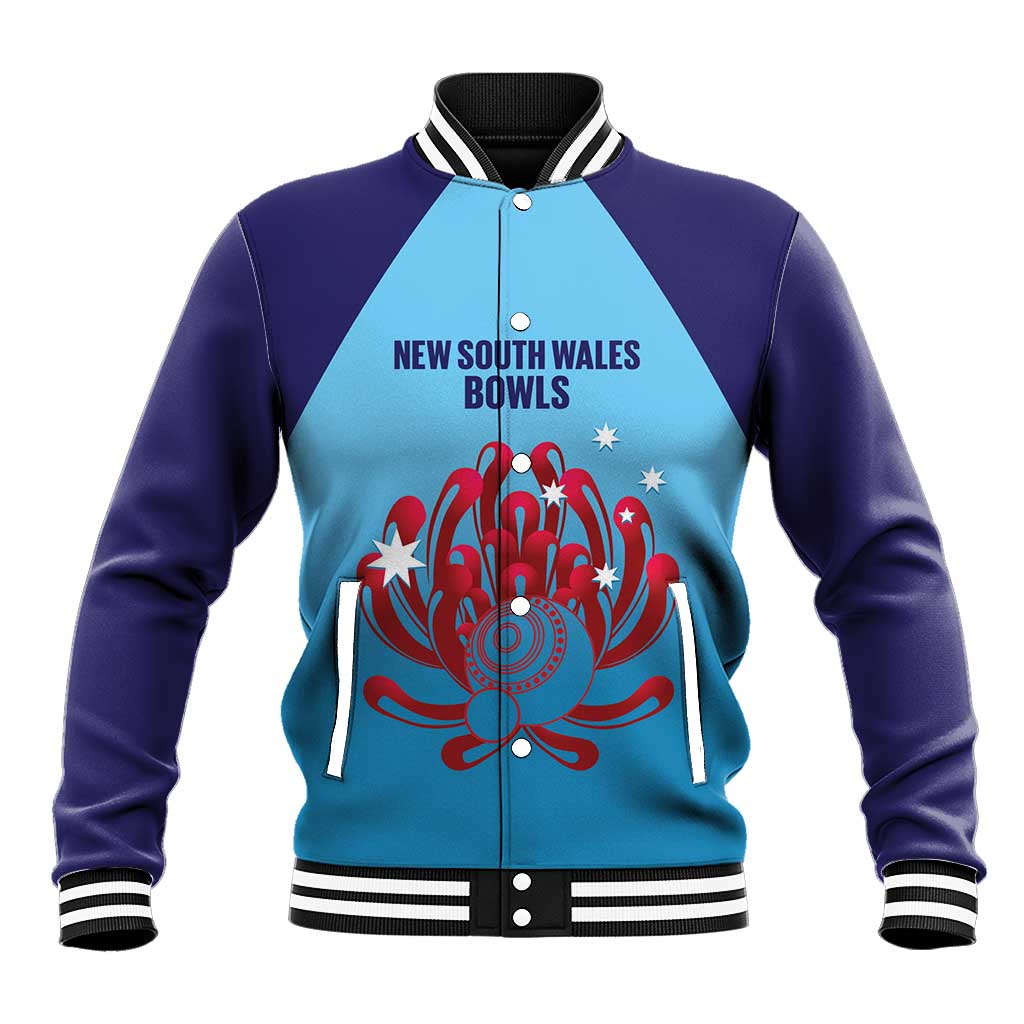 Custom New South Wales Bowls Australia Baseball Jacket Go Champions NSW Waratah - Aussie Hoodie