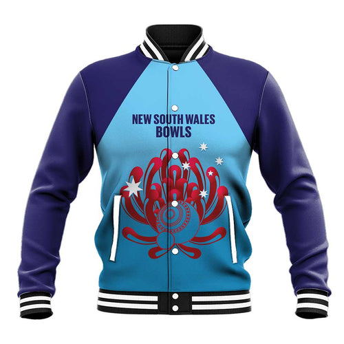 Custom New South Wales Bowls Australia Baseball Jacket Go Champions NSW Waratah - Aussie Hoodie