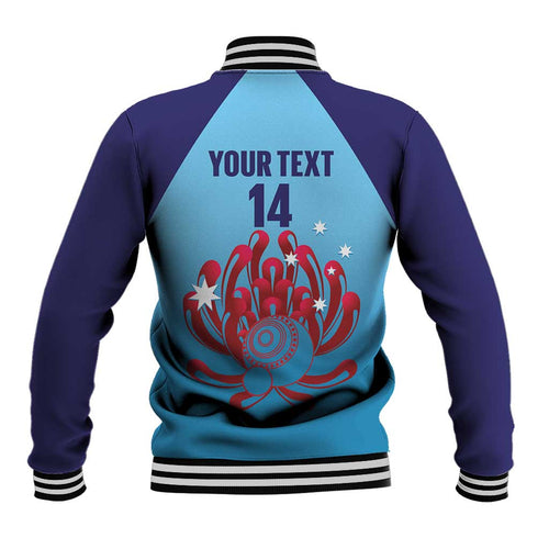 Custom New South Wales Bowls Australia Baseball Jacket Go Champions NSW Waratah - Aussie Hoodie