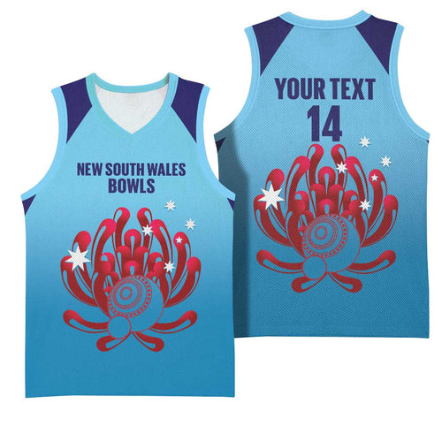 Custom New South Wales Bowls Australia Basketball Jersey Go Champions NSW Waratah - Aussie Hoodie
