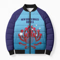 Custom New South Wales Bowls Australia Bomber Puffer Jacket Go Champions NSW Waratah - Aussie Hoodie