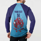Custom New South Wales Bowls Australia Button Sweatshirt Go Champions NSW Waratah - Aussie Hoodie