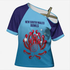 Custom New South Wales Bowls Australia Cross Shoulder Shirt Go Champions NSW Waratah - Aussie Hoodie