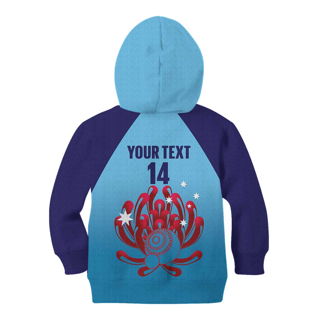 Custom New South Wales Bowls Australia Kid Hoodie Go Champions NSW Waratah - Aussie Hoodie