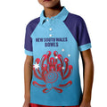 Custom New South Wales Bowls Australia Kid Polo Shirt Go Champions NSW Waratah - Aussie Hoodie