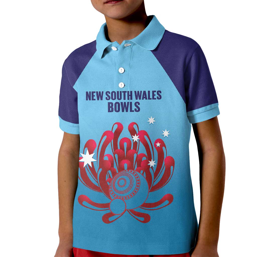Custom New South Wales Bowls Australia Kid Polo Shirt Go Champions NSW Waratah - Aussie Hoodie