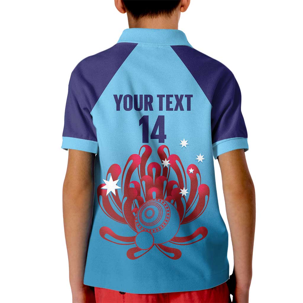 Custom New South Wales Bowls Australia Kid Polo Shirt Go Champions NSW Waratah - Aussie Hoodie
