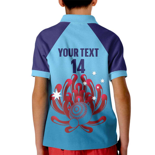 Custom New South Wales Bowls Australia Kid Polo Shirt Go Champions NSW Waratah - Aussie Hoodie