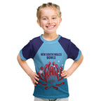 Custom New South Wales Bowls Australia Kid T Shirt Go Champions NSW Waratah - Aussie Hoodie