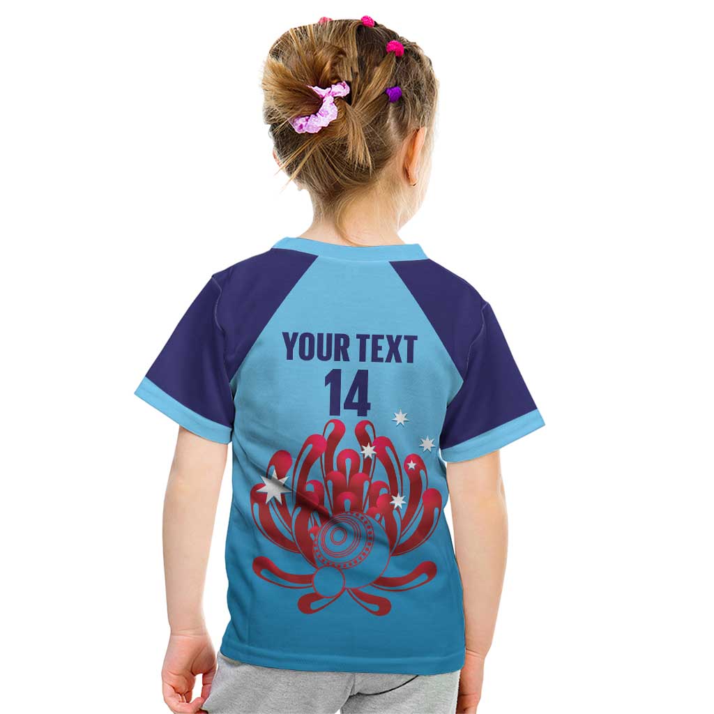 Custom New South Wales Bowls Australia Kid T Shirt Go Champions NSW Waratah - Aussie Hoodie