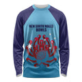Custom New South Wales Bowls Australia Long Sleeve Shirt Go Champions NSW Waratah - Aussie Hoodie