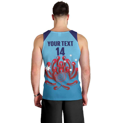 Custom New South Wales Bowls Australia Men Tank Top Go Champions NSW Waratah - Aussie Hoodie