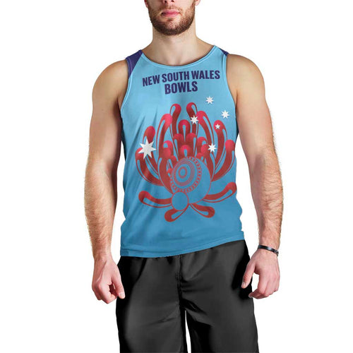 Custom New South Wales Bowls Australia Men Tank Top Go Champions NSW Waratah - Aussie Hoodie