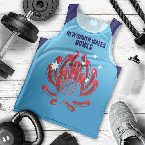 Custom New South Wales Bowls Australia Men Tank Top Go Champions NSW Waratah - Aussie Hoodie
