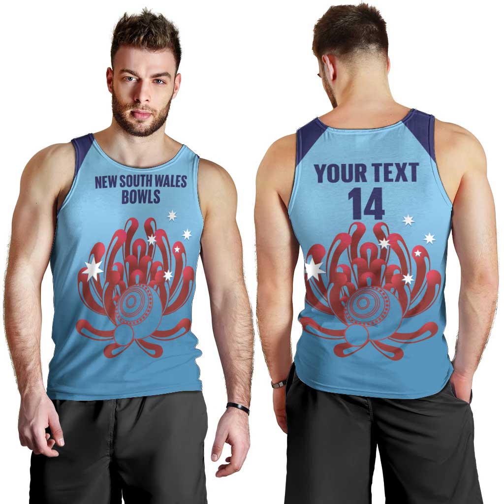 Custom New South Wales Bowls Australia Men Tank Top Go Champions NSW Waratah - Aussie Hoodie