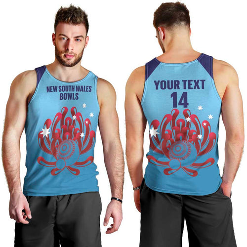 Custom New South Wales Bowls Australia Men Tank Top Go Champions NSW Waratah - Aussie Hoodie