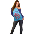 Custom New South Wales Bowls Australia Off Shoulder Sweater Go Champions NSW Waratah - Aussie Hoodie
