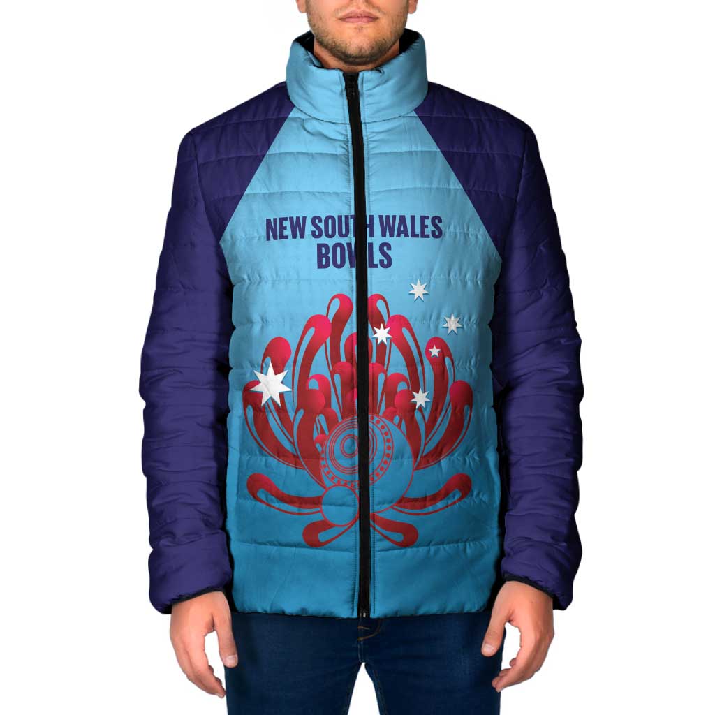 Custom New South Wales Bowls Australia Padded Jacket Go Champions NSW Waratah - Aussie Hoodie