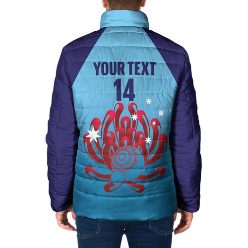 Custom New South Wales Bowls Australia Padded Jacket Go Champions NSW Waratah - Aussie Hoodie