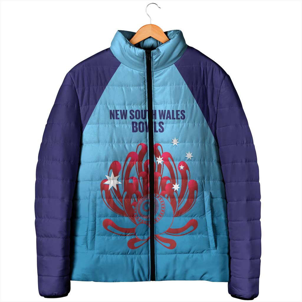 Custom New South Wales Bowls Australia Padded Jacket Go Champions NSW Waratah - Aussie Hoodie