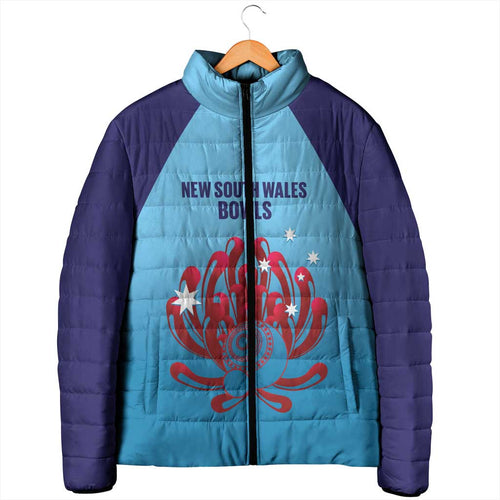 Custom New South Wales Bowls Australia Padded Jacket Go Champions NSW Waratah - Aussie Hoodie
