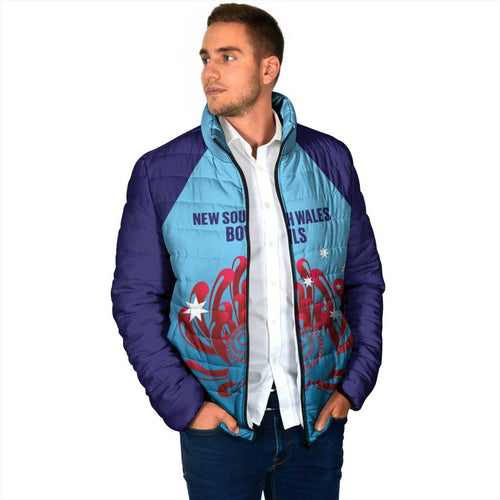 Custom New South Wales Bowls Australia Padded Jacket Go Champions NSW Waratah - Aussie Hoodie