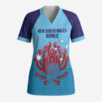 Custom New South Wales Bowls Australia Scrub Top Go Champions NSW Waratah - Aussie Hoodie