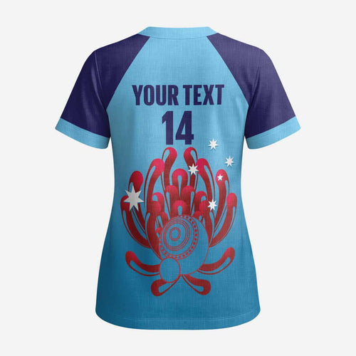 Custom New South Wales Bowls Australia Scrub Top Go Champions NSW Waratah - Aussie Hoodie