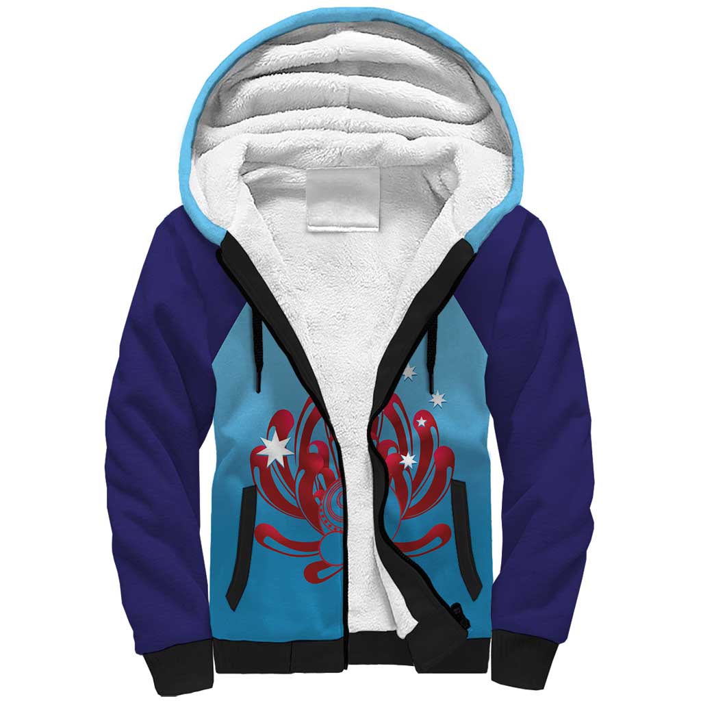 Custom New South Wales Bowls Australia Sherpa Hoodie Go Champions NSW Waratah - Aussie Hoodie