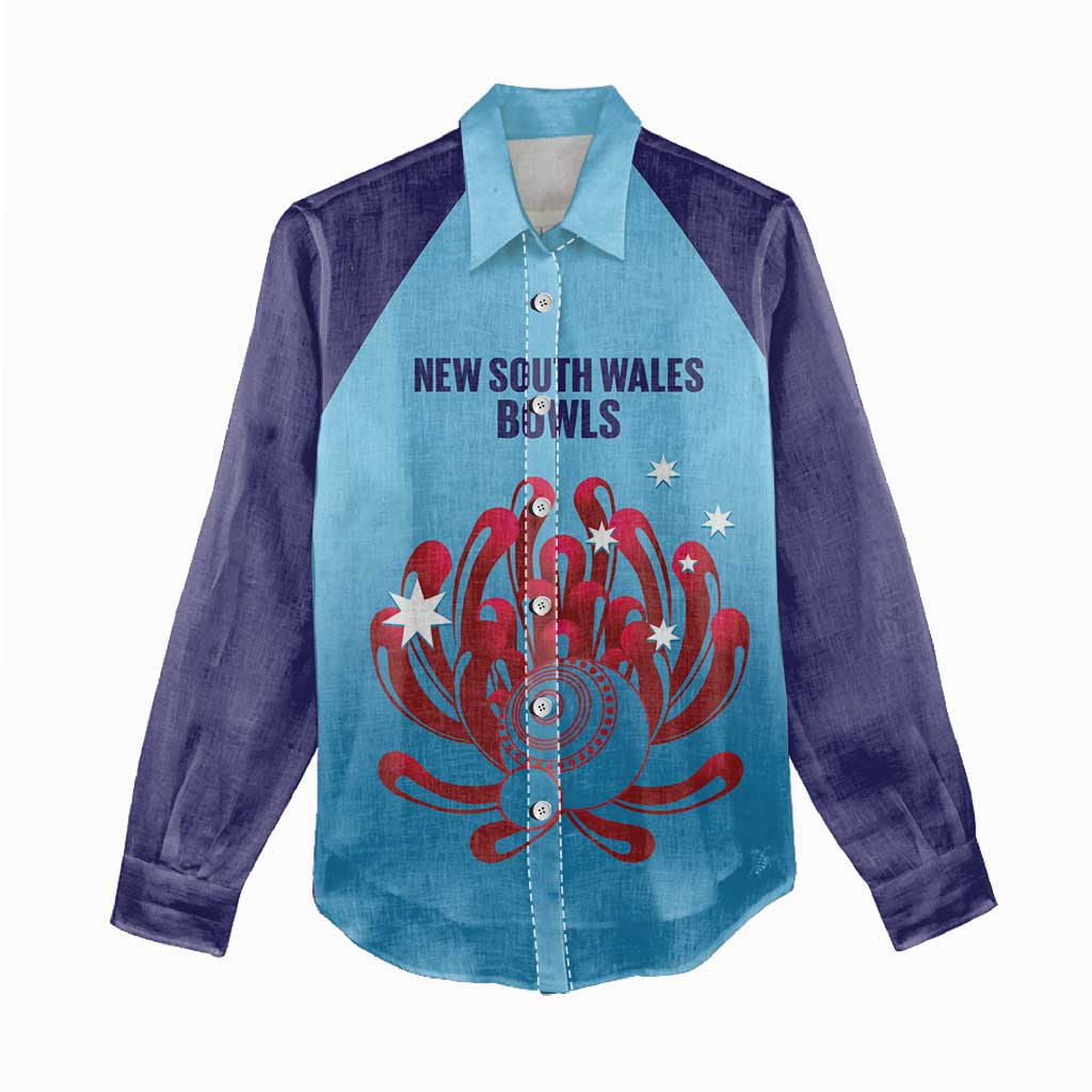 Custom New South Wales Bowls Australia Women Casual Shirt Go Champions NSW Waratah - Aussie Hoodie