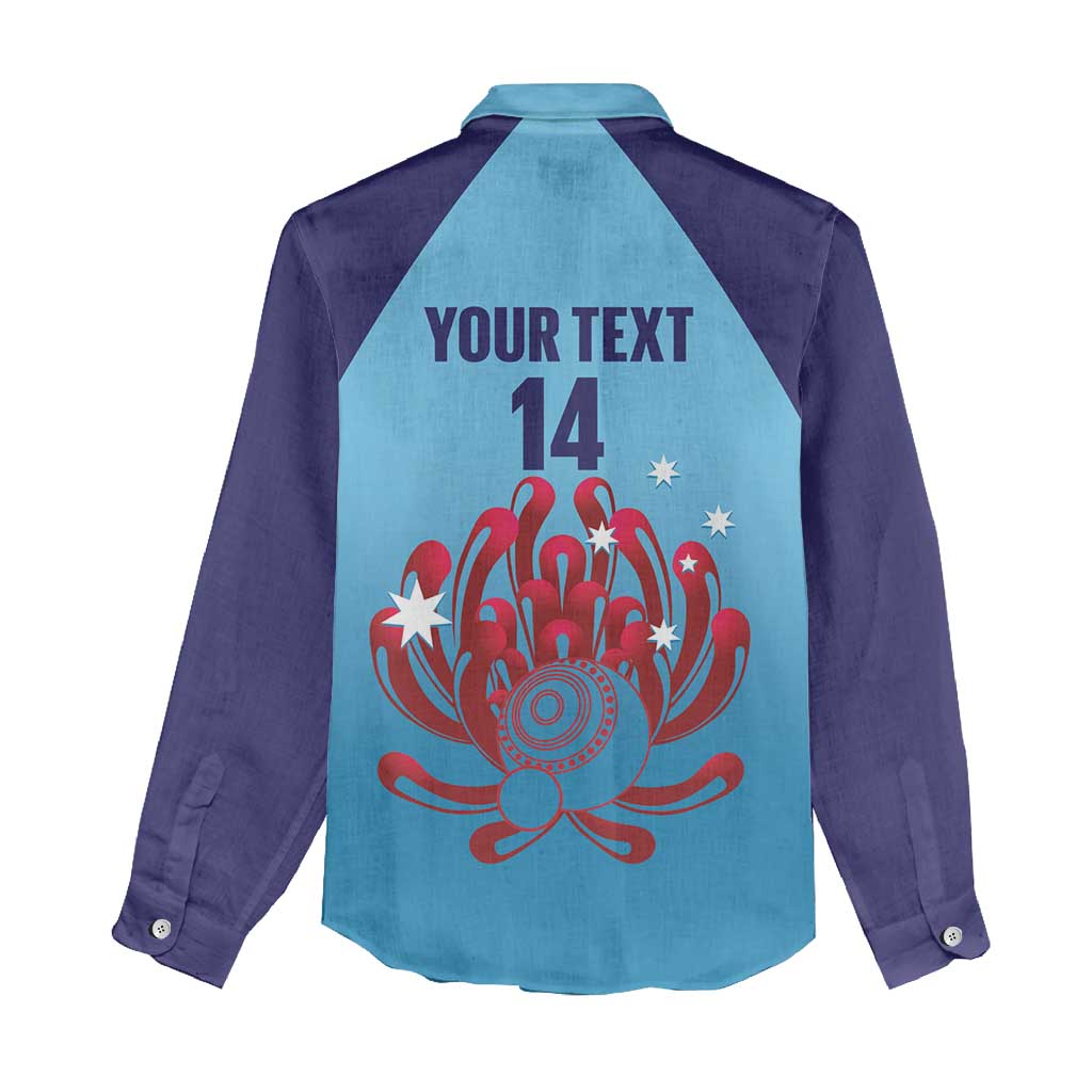 Custom New South Wales Bowls Australia Women Casual Shirt Go Champions NSW Waratah - Aussie Hoodie