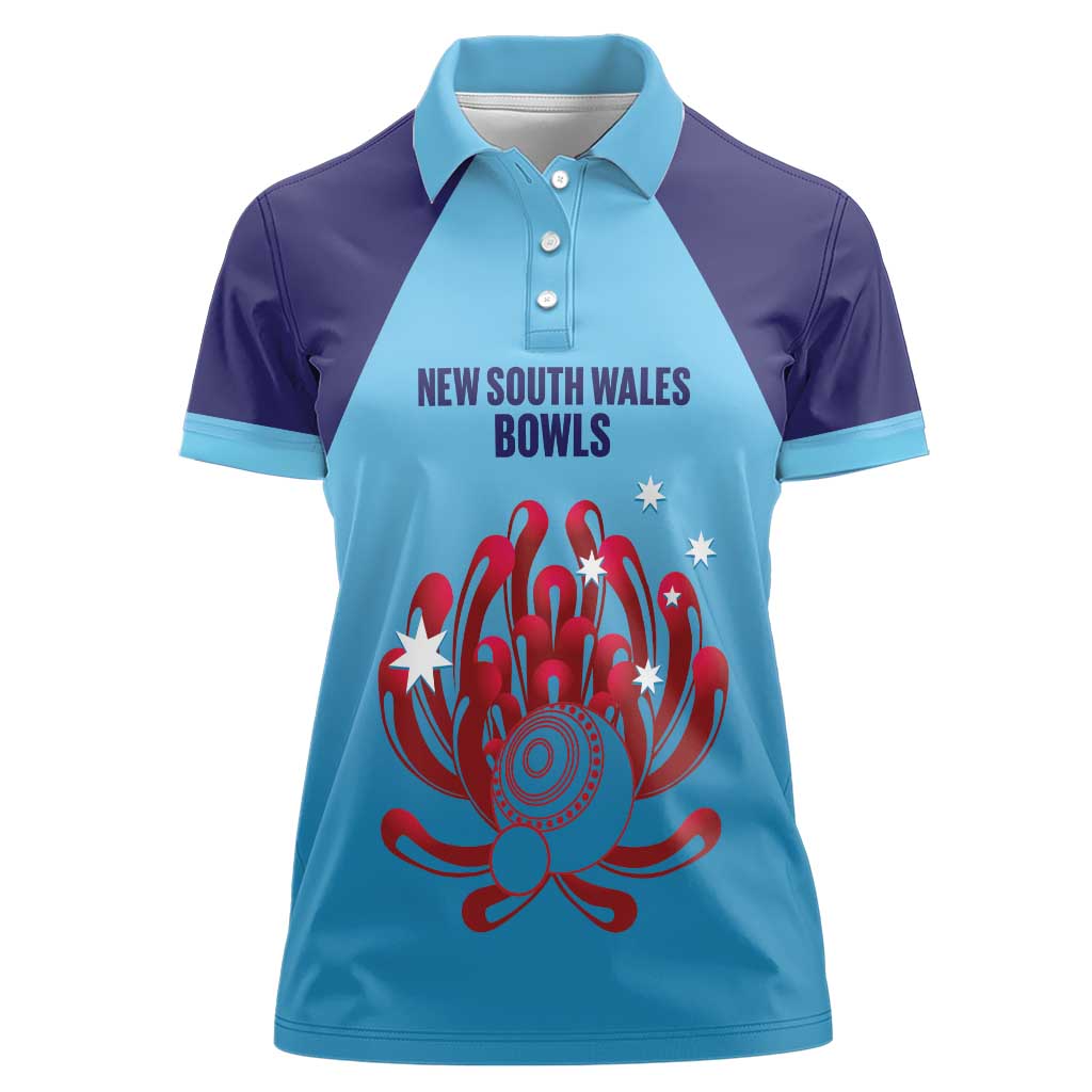 Custom New South Wales Bowls Australia Women Polo Shirt Go Champions NSW Waratah - Aussie Hoodie