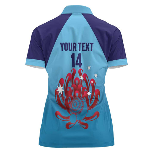 Custom New South Wales Bowls Australia Women Polo Shirt Go Champions NSW Waratah - Aussie Hoodie